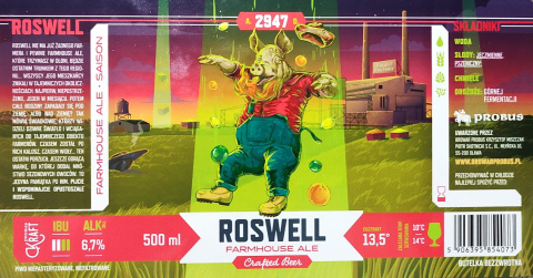 Etykieta kolekcjonerska - ROSWELL